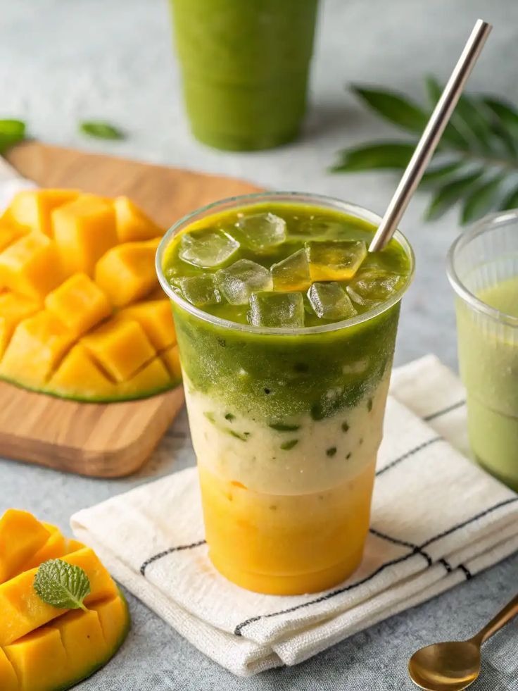 Matcha Latte Xoài